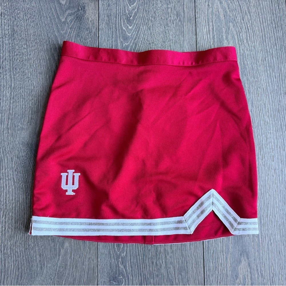 Zoozatz Indiana University IU Hoosiers Glitter Cheer Skirt in Red